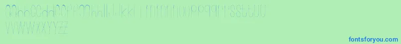 Wonderlust-fontti – siniset fontit vihreällä taustalla