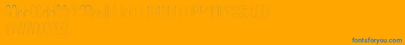 Wonderlust-fontti – siniset fontit oranssilla taustalla
