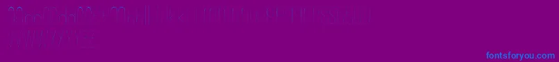 フォントWonderlust – 紫色の背景に青い文字