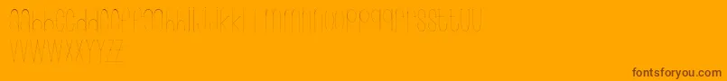 Wonderlust-Schriftart – Braune Schriften auf orangefarbenem Hintergrund