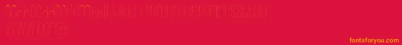 Wonderlust Font – Orange Fonts on Red Background