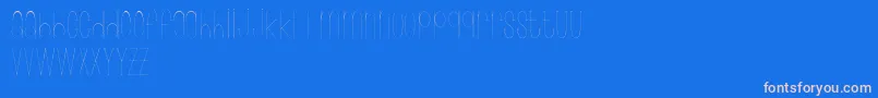 フォントWonderlust – ピンクの文字、青い背景