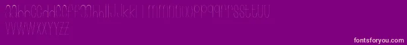 Wonderlust-fontti – vaaleanpunaiset fontit violetilla taustalla