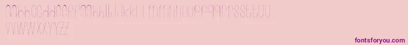 Wonderlust-Schriftart – Violette Schriften auf rosa Hintergrund