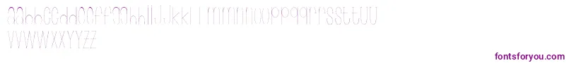 Wonderlust-fontti – violetit fontit valkoisella taustalla