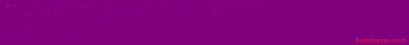 Fonte Wonderlust – fontes vermelhas em um fundo violeta