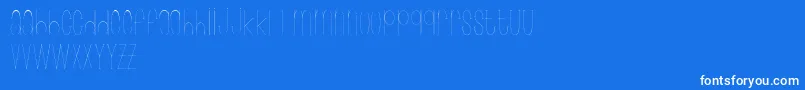 Wonderlust Font – White Fonts on Blue Background