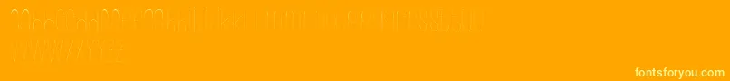 Fonte Wonderlust – fontes amarelas em um fundo laranja