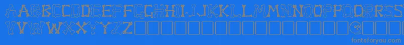 BoneRegular Font – Gray Fonts on Blue Background