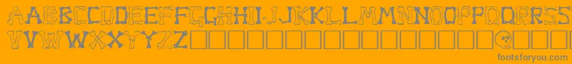 BoneRegular-Schriftart – Graue Schriften auf orangefarbenem Hintergrund