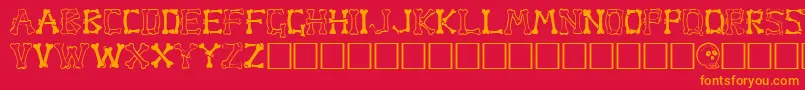 BoneRegular Font – Orange Fonts on Red Background
