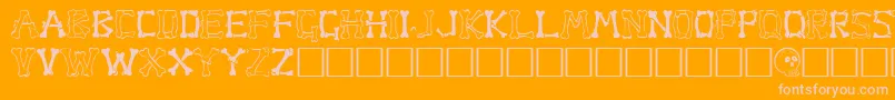 BoneRegular Font – Pink Fonts on Orange Background