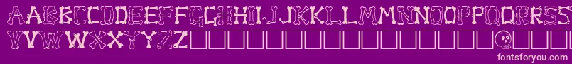 BoneRegular Font – Pink Fonts on Purple Background