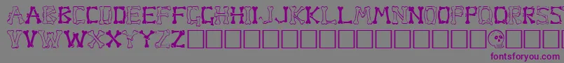 BoneRegular Font – Purple Fonts on Gray Background