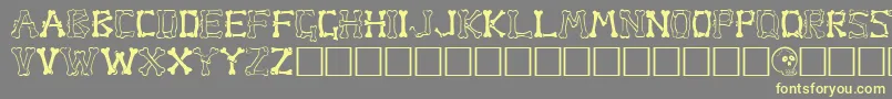 BoneRegular Font – Yellow Fonts on Gray Background