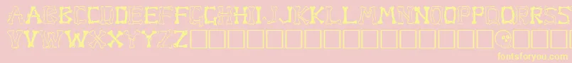 BoneRegular Font – Yellow Fonts on Pink Background