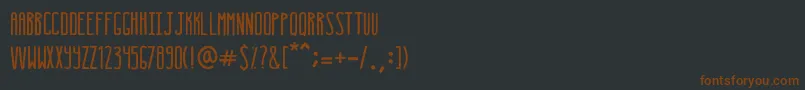 Шрифт Extupida – коричневые шрифты на чёрном фоне