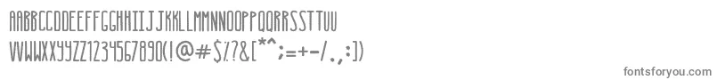 フォントExtupida – 白い背景に灰色の文字