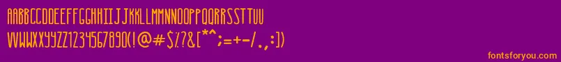 Extupida Font – Orange Fonts on Purple Background