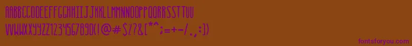 Extupida Font – Purple Fonts on Brown Background