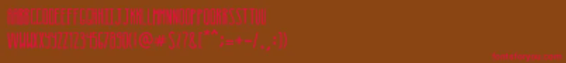 Extupida Font – Red Fonts on Brown Background