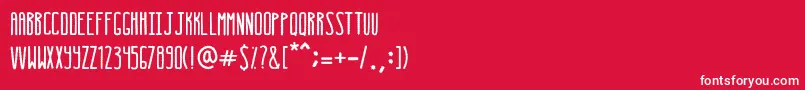 フォントExtupida – 赤い背景に白い文字