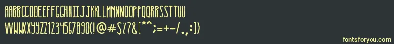 Extupida Font – Yellow Fonts on Black Background