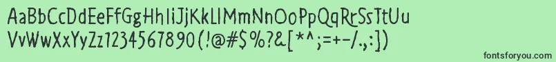 AuribusTenereLupum Font – Black Fonts on Green Background