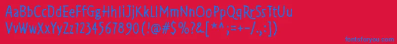 AuribusTenereLupum Font – Blue Fonts on Red Background