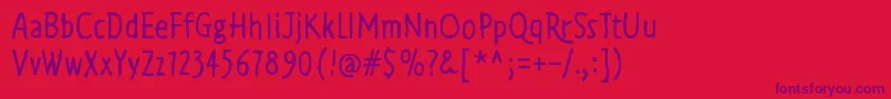 AuribusTenereLupum Font – Purple Fonts on Red Background