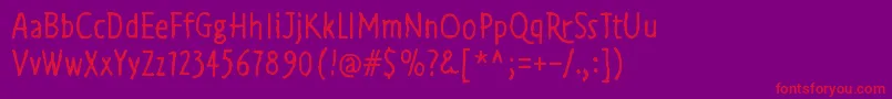 AuribusTenereLupum Font – Red Fonts on Purple Background