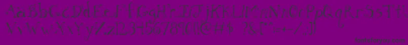 FhLetter Font – Black Fonts on Purple Background