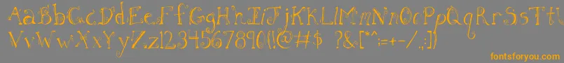 FhLetter Font – Orange Fonts on Gray Background