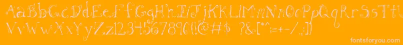 FhLetter Font – Pink Fonts on Orange Background