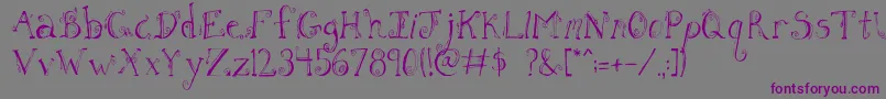 FhLetter Font – Purple Fonts on Gray Background