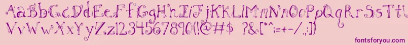 FhLetter Font – Purple Fonts on Pink Background