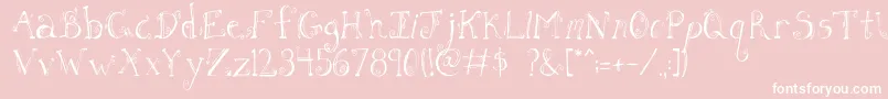 FhLetter Font – White Fonts on Pink Background