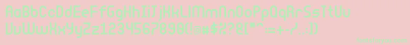 Leehaussans2Regular Font – Green Fonts on Pink Background