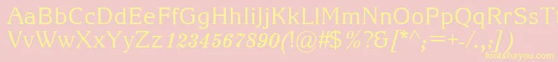 ArianGrqi Font – Yellow Fonts on Pink Background