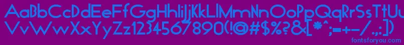 GeoBold Font – Blue Fonts on Purple Background