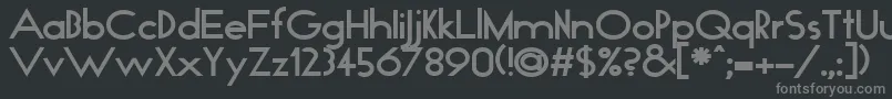 GeoBold Font – Gray Fonts on Black Background