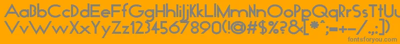 GeoBold Font – Gray Fonts on Orange Background