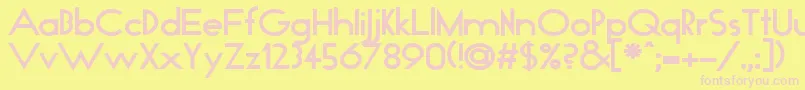 GeoBold Font – Pink Fonts on Yellow Background