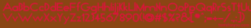 GeoBold Font – Red Fonts on Brown Background