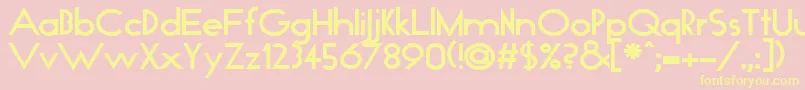 GeoBold Font – Yellow Fonts on Pink Background