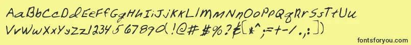 WarrenRegular Font – Black Fonts on Yellow Background
