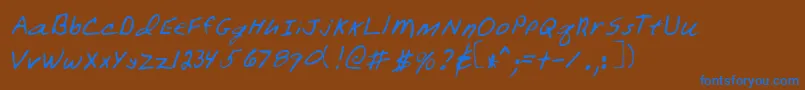 Шрифт WarrenRegular – синие шрифты на коричневом фоне
