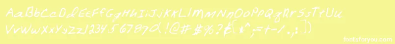 WarrenRegular Font – White Fonts on Yellow Background