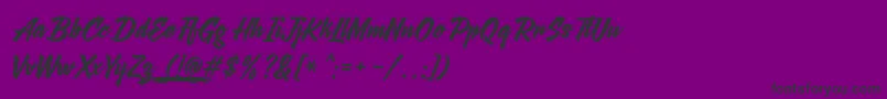 AgneyaDemoVersion Font – Black Fonts on Purple Background