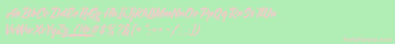 AgneyaDemoVersion Font – Pink Fonts on Green Background